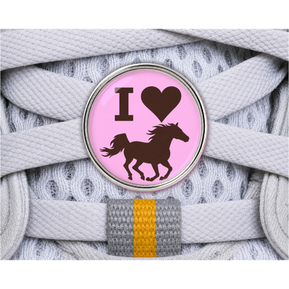 I Love Horses Sneaker Charm