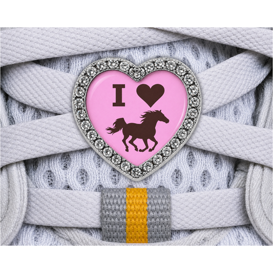 I Love Horses Sneaker Charm