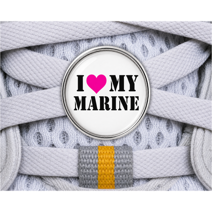 I Love My Marine Sneaker Charm