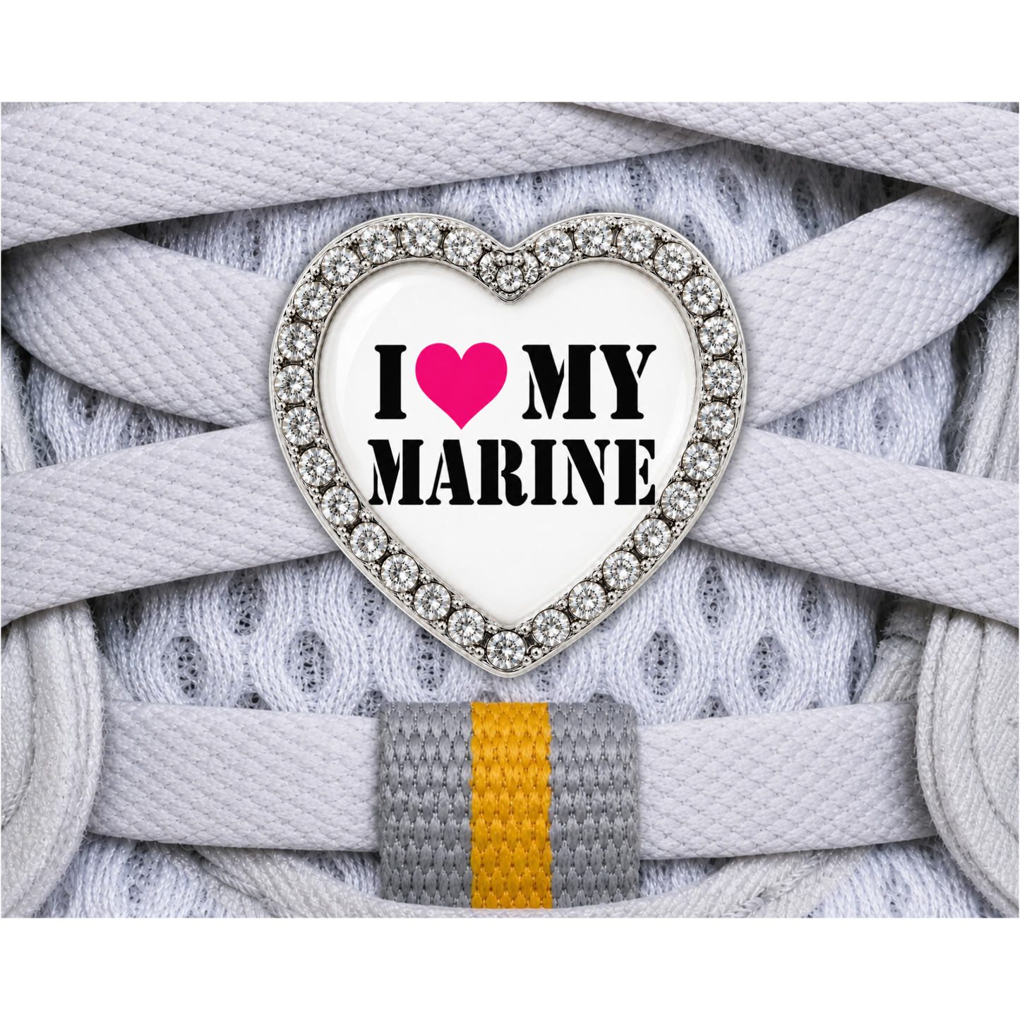I Love My Marine Sneaker Charm