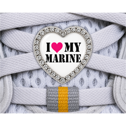 I Love My Marine Sneaker Charm