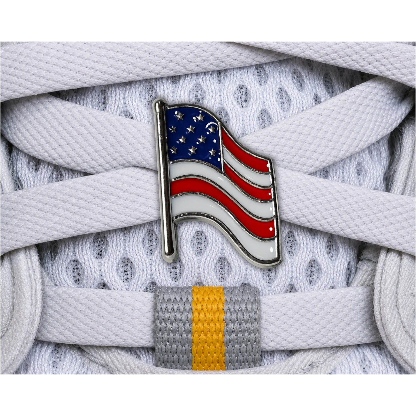 American Flag Shaped Sneaker Charm