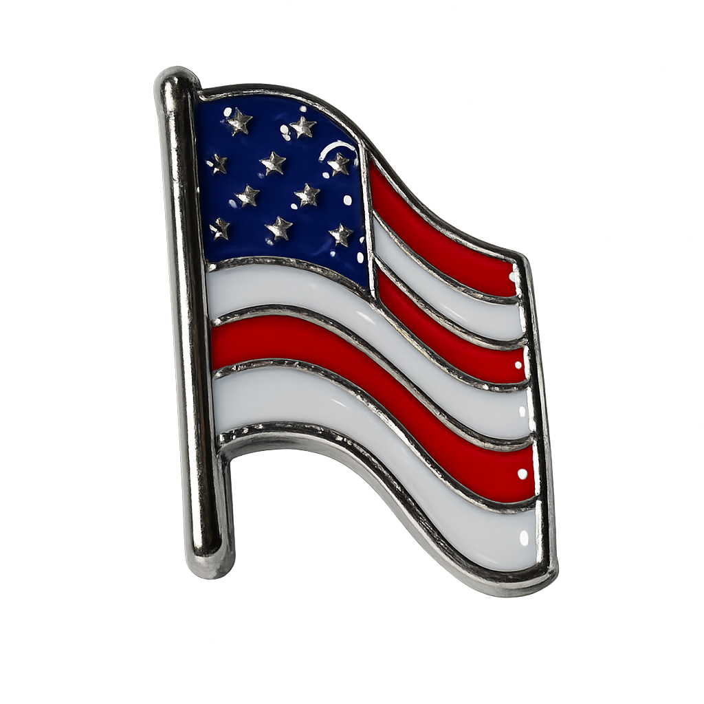 American Flag Shaped Sneaker Charm