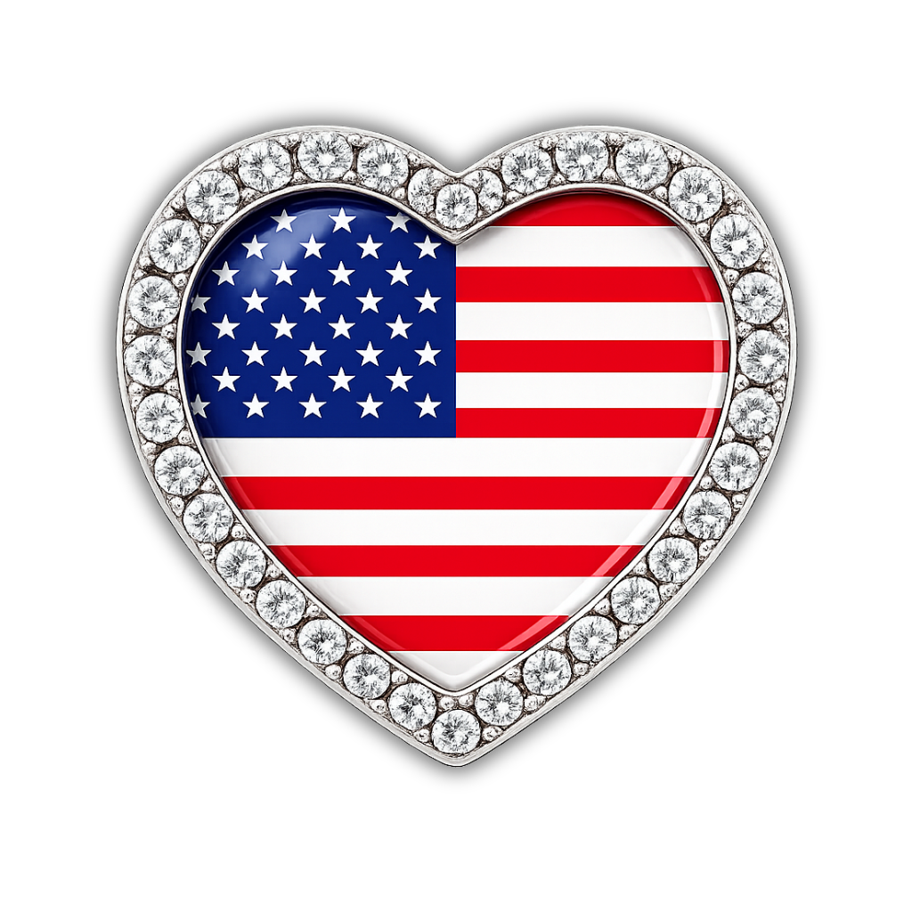 American Flag Sneaker Charm