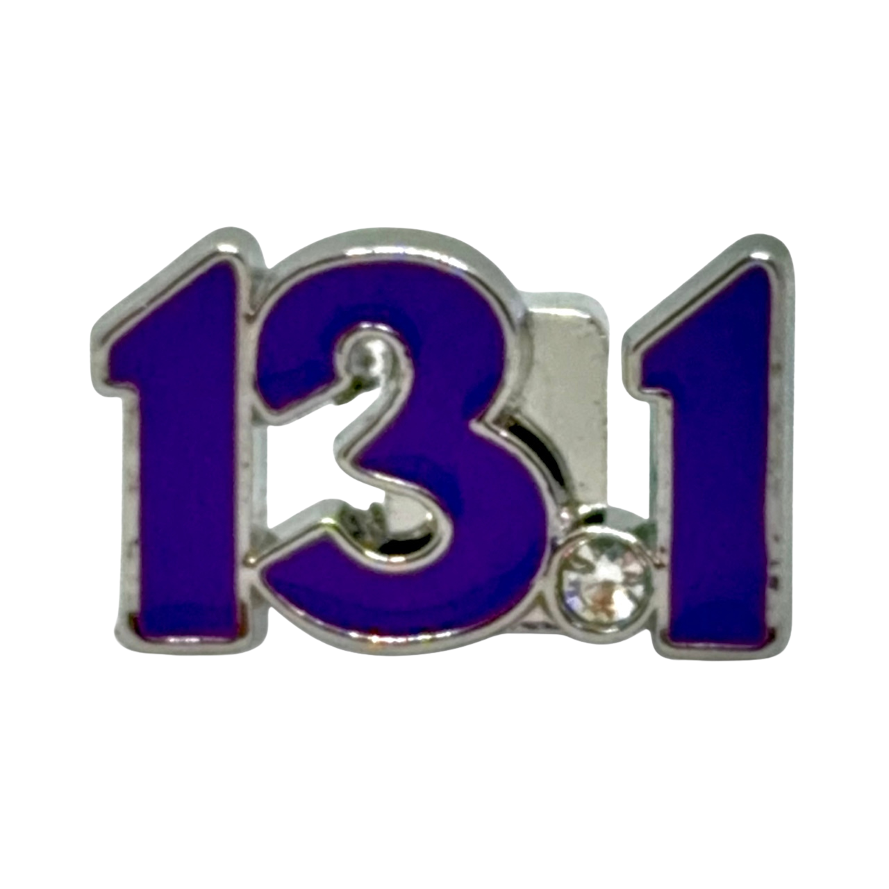 13.1 Half Marathon Purple Shoelace Charm – Running Shoe Charm with Crystal | BeeCause Charms Sneaker Charms (Copy) (Copy)