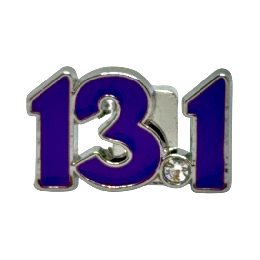 13.1 Half Marathon Purple Shoelace Charm – Running Shoe Charm with Crystal | BeeCause Charms Sneaker Charms (Copy) (Copy)