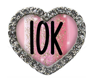 10K Pink Sparkle Heart