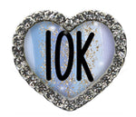 10K Blue Sparkle Heart