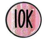 10K Pink Sparkle Circle