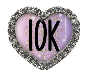 10K Purple Sparkle Heart