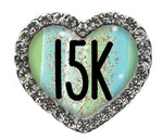 15K Green Sparkle Heart