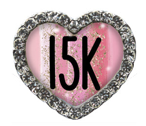 15k Pink Sparkle Heart