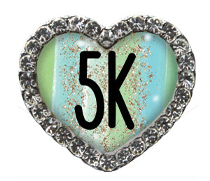 5K Green Sparkle Heart