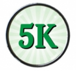5K Green Sunburst Circle