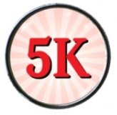 5K Red Sunburst Circle