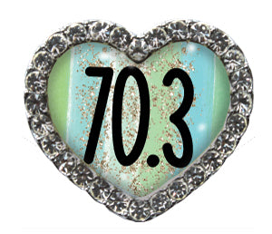 70.3 Green Sparkle Heart