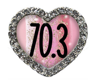 70.3 Pink Sparkle Heart