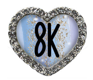 8k Blue Sparkle Heart