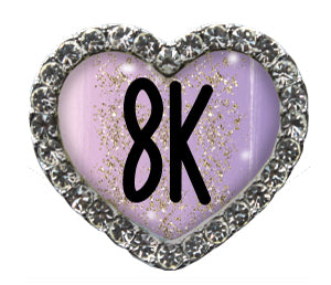 8k Purple Sparkle Heart