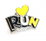 Black, Yellow & White Run with Heart
