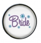 Bride Blue Flowers Circle