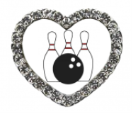 I Love Bowling Heart