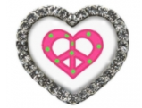 Peace Sign Pink Heart