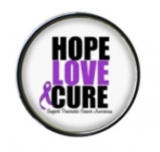 Purple Hope Love Cure Circle