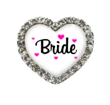 Bride Pink Heart Sneaker Charm