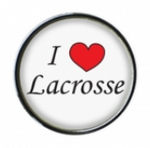 I Love Lacrosse Heart Circle