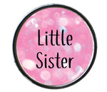 Little Sister Pink Sparkle Circle