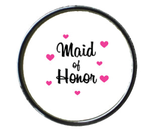Maid of Honor Circle with Pink Hearts