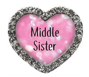 Middle Sister Pink Sparkle Circle