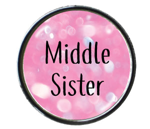 Middle Sister Pink Sparkle Circle