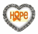 Orange Hope Heart