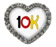 10K Red Yellow and Black Heart